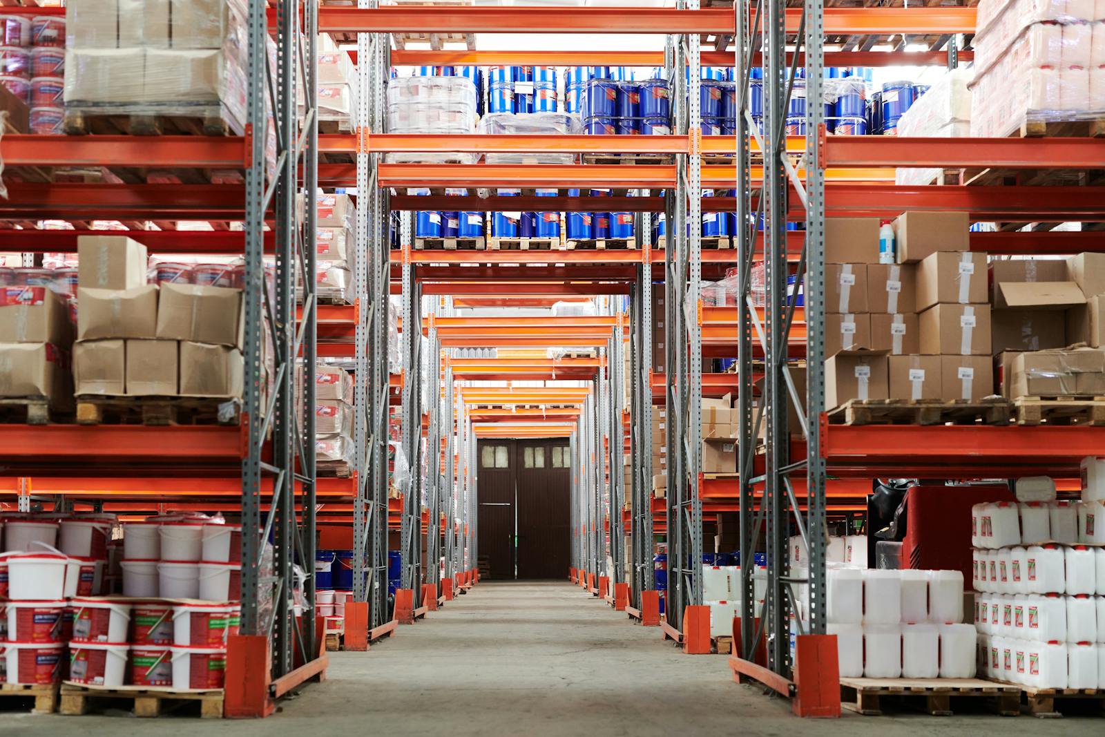 Professional warehouse loading dock for freight operations