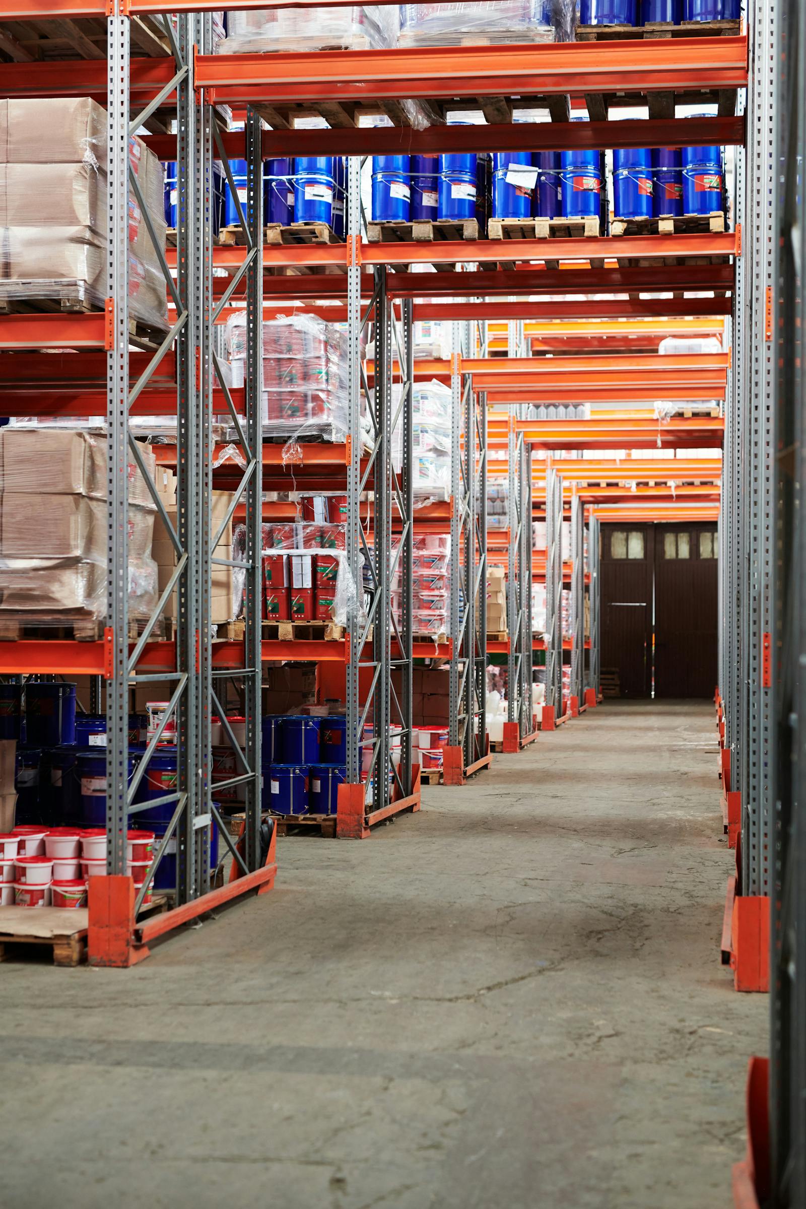Organized warehouse area for returns staging and reverse logistics